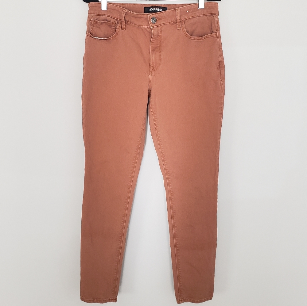 Stretch Leggings Jeans in Camel by Express